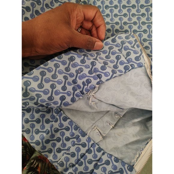 1950's-60's Sleeveless Blue Homemade top - Picture 7 of 9